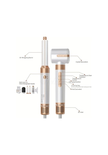 Cbtx 7 In 1 Çok Fonksiyonlu Fırçasız Saç Şekillendirme Seti