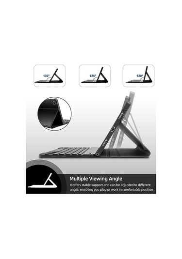 Dancemonkey Samsung Tab S6 Lite 2022 İçin Kullanışlı Bluetooth Klavyeli Kılıf - Yeşil