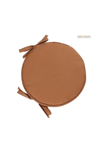 Kahverengi Yuvarlak Bistro Dairesel Sandalye Minderi Koltuk Yedekleri Mutfak Yemek Çıkarılabilir Kapak Yeni