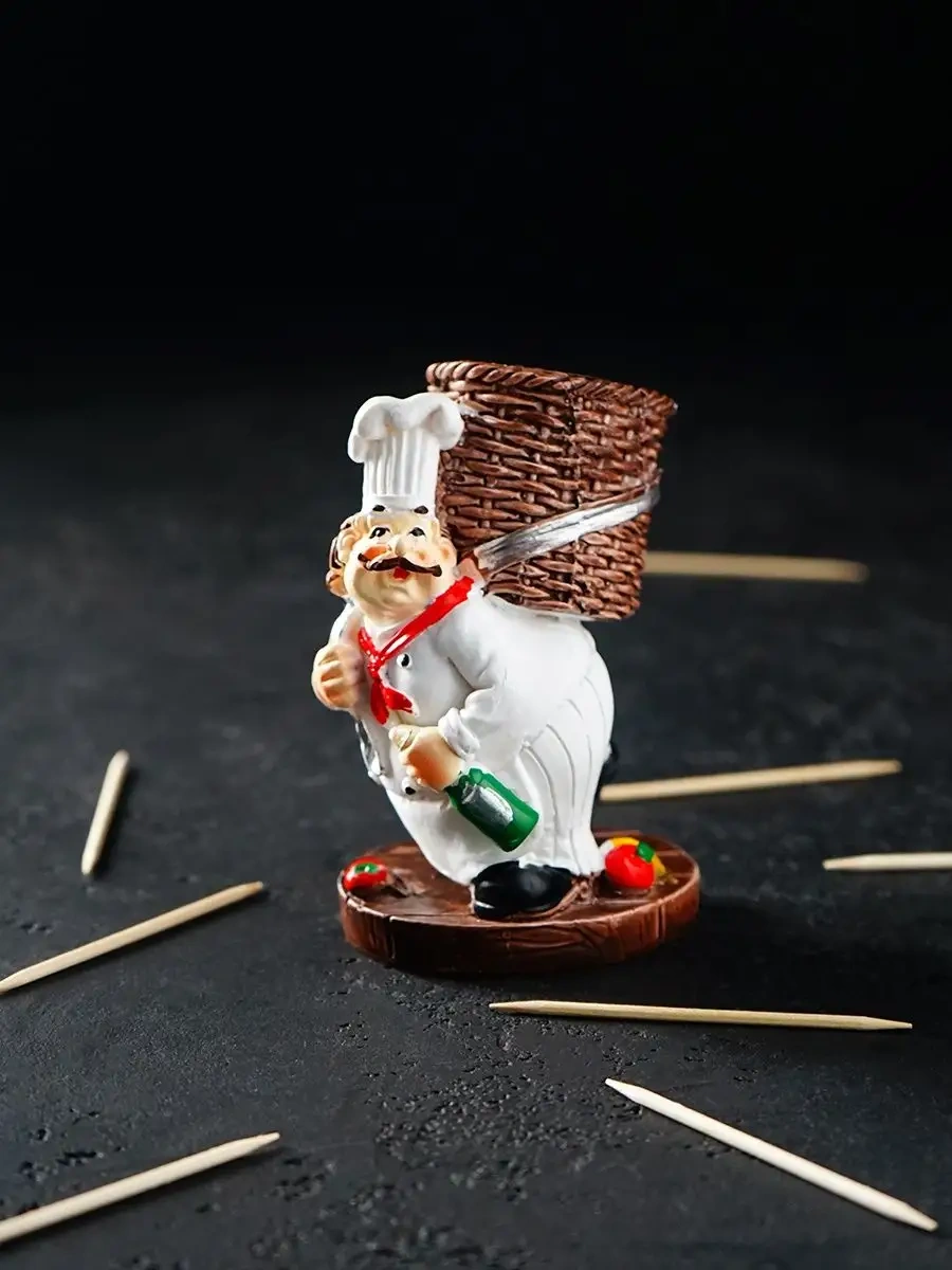 Skyphos Diş Kürdanlığı "neşeli Aşçı" 6,5x5x10 Cm 65253228 Kahverengi