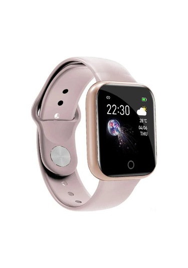 Leezsing Akıllı Spor Saat (İthalatçı Garantili) I5 - Kalp Atışı, Tansiyon, Uyku Takibi, Su Geçirmez, Pembe