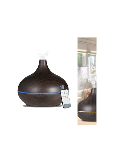 Robeve 550 ml Otomatik Hava Nemlendirici Buhar Makinesi Oda Nemlendirici Aroma Difüzör - Açık Kahverengi