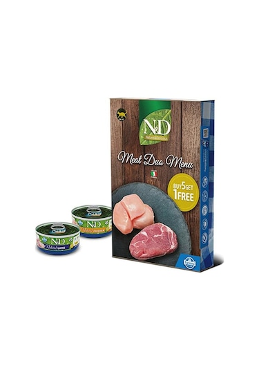 N&D Meat Duo Menü Yetişkin Kedi Konservesi 6 x 70 G