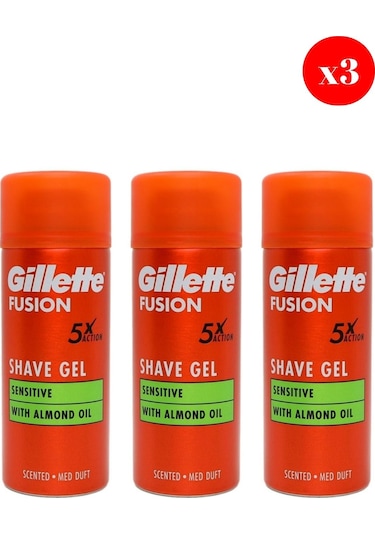 Gillette Fusion5 Ultra Sensitive Traş Jeli 75ml X3 Adet