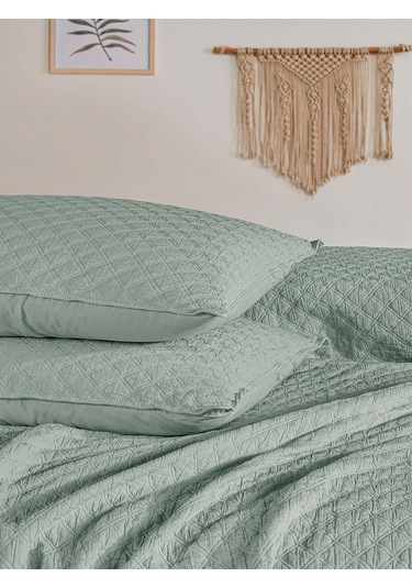 Cambridge Yatak Örtüsü Seti Çift Kişilik Mint Kutulu Bej