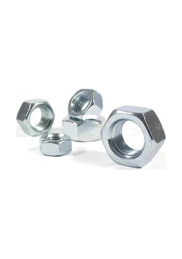 Düz Somun Kaplamalı Metrik 22 Beyaz 2 Adet