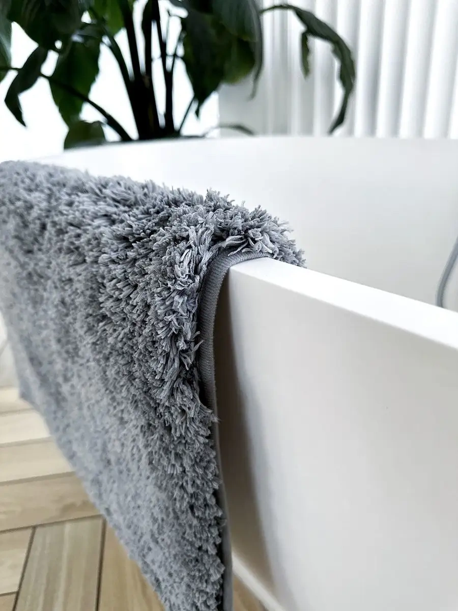 Homy Mood Yumuşak Peluş Banyo Paspası 50x80 Cm 156687386 Koyu Gri