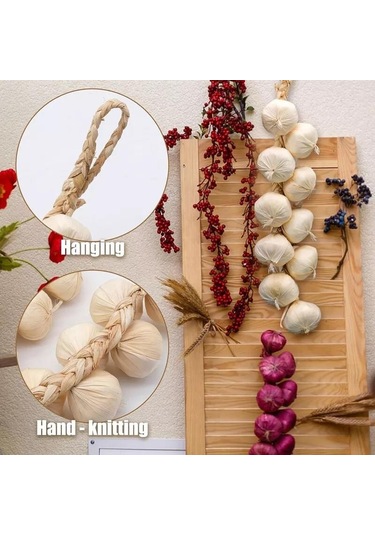 Yapay Soğan Salkımı Süs Sahte Beyaz Soğan Yapay Meyve Sebze