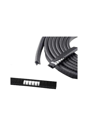 Araç Kapı Koruma Fitili Siyah Renk Çarpma Çizilme Önleyici 5Metre (01) (Sts Oto Aksesuar)