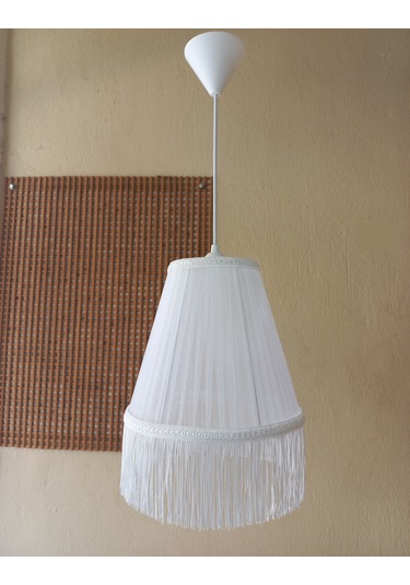 N-60 Beyaz Organze Yatak Odası Çocuk Ve Bebek Odası Avize Beyaz Beyaz