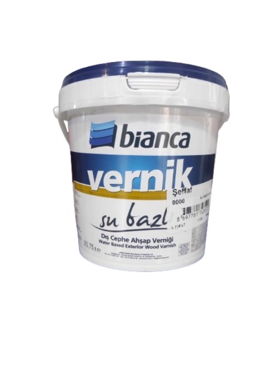 Bianca Su Bazlı Dış Cephe Ahşap Verniği Parlak 0.75 Lt