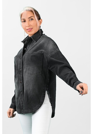 Kadın Oversize Kot Ceket 2l/6420 001