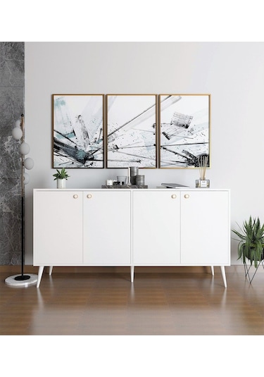 Floradesign Sarissa Konsol / Konsol / Çok Amaçlı Dolap 160 Cm Beyaz