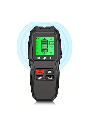 Xuweiwei Hw-qb6 Siyah 5li Duvar Tarayici Civi Bulucu Metal Ve Ac Tel Dedektoru Lcd Ekranli