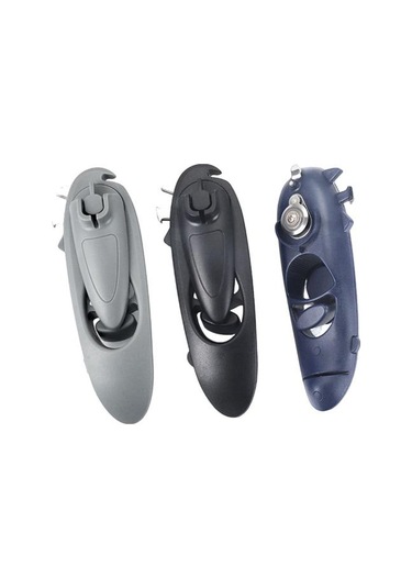 Ağır Hizmet Konserve Açacağı Manuel Kavanoz Kapağı Sökücü Yumuşak Dokunuşlu Saplı Keskin Bıçak Düz Kenarlı Çok Fonksiyonlu Şişe Açacağı Gri