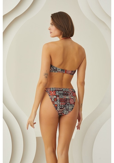 Loya Kadın Renkli Lave Strapless Tek Üst Bikini Çok Renkli