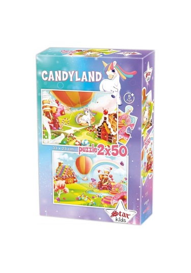 Star Puzzle 2x50 Parça Çocuk Puzzle - Şeker Diyarı 1 Adet
