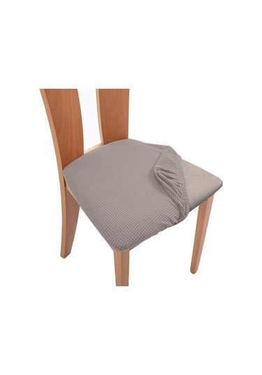 Gri Haki Polar Polar Sandalye Minder Örtüsü Streç Ucuz Yemek Minderi Koltuk Kılıfı Arkalığı Olmadan Koruyucu Mutfak Sandalyeleri Otel Ev