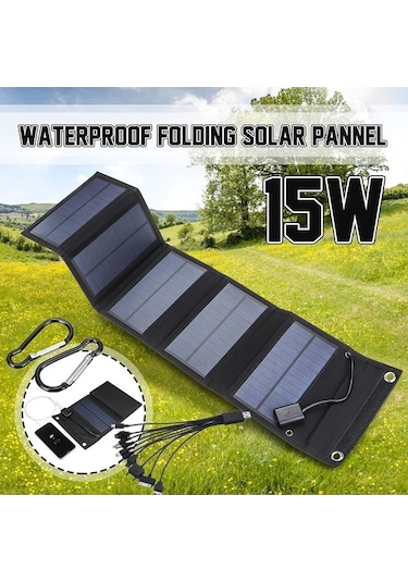 Pazly Monokristal Katlanabilir Güneş Paneli, Kablo İle Şarj Edilir, 70w, Ip65, Cep Telefonu, Tablet, Camp, Hiking, 650x185mm
