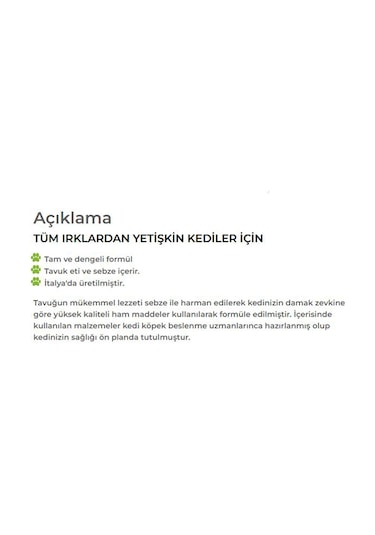 400 Gr Konserve Kedi Maması Tavuklu & Sebzeli - 2 Adet