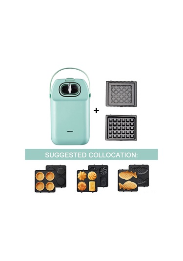 Yunboo 14x14cm F Modeli İçin H34031 Vafli Makinesi Uyumlu Kaymaz Kaplama Islak Kek Tepsisi Siyah