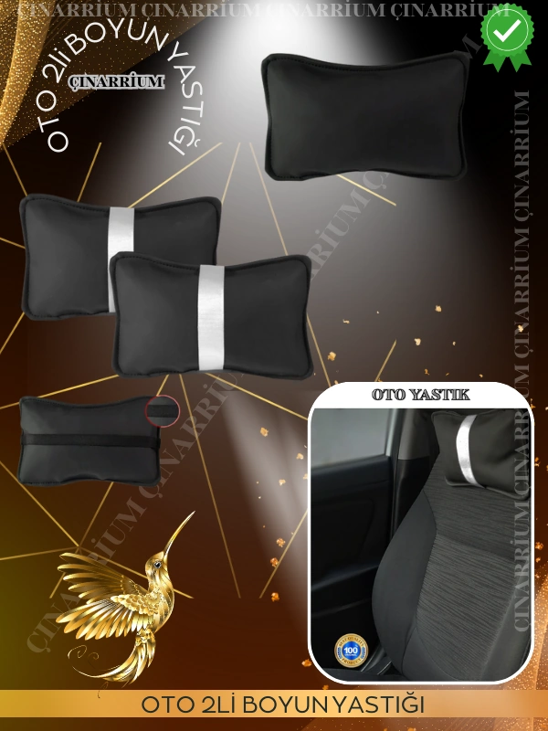 Alfa Romeo Spider 939 2006-2010 Oto Koltuk Beyaz Şerit Boyun Yastığı 2 Adet