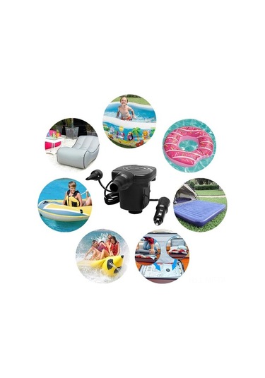 Trendooze Yatağı Taşınabilir Siyah Şişirici Şişirici Pompası Pompa Oto Kamp Hava Hava Hava Elektrikli Dc Bot Araba 50w 12v Hi Çok Renkli