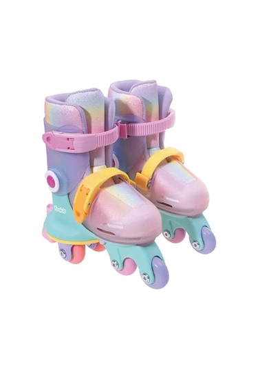 Ayarlanabilir Dönüşen Tekerlekli 2 In 1 Twisty Paten - Pembe Çok Renkli
