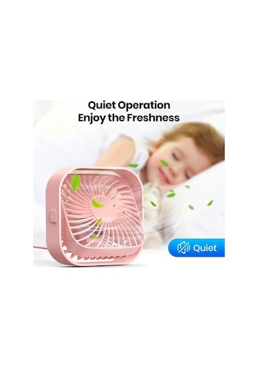 Boatshop1 Topk K51 Siyah Mini Usb Masa Fanı Fırçasız Motor Sessiz Yüksek Hava Akışı Şık Tasarım Yatak Odası Rv Ventilasyon Pilsiz