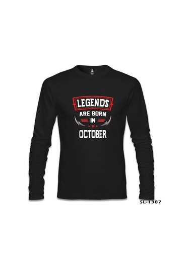 Legends Born In October - Blade Siyah Erkek Sweatshirt