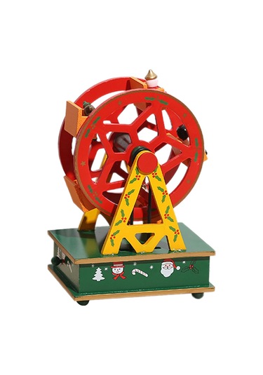 Suntek Yılbaşı Müzik Kutusu Tekerlek Masaüstü Kırmızı