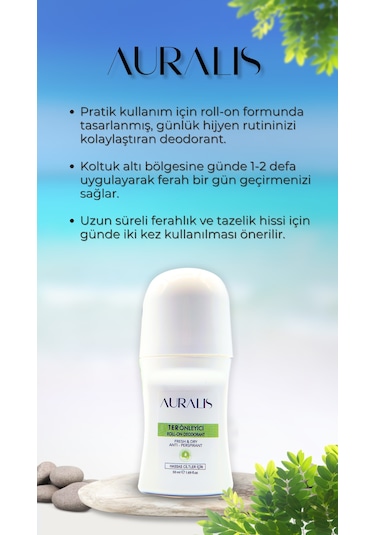 Auralis Beyazlatıcı Etkili Ter Önleyici Roll-on Antiperspirant Unisex 50 Ml