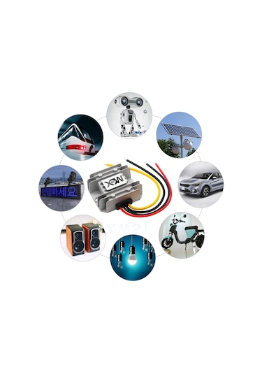 Sones Xwst Dc 12/24v - 5v Dönüştürücü Kademeli Araç Güç Modülü, Özellikler: 12/24v - 5v 10a Orta Alüminyum Kabuk