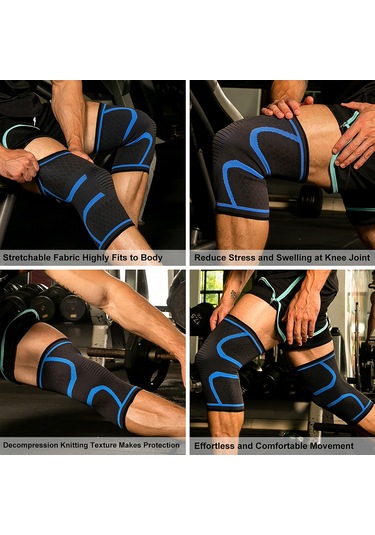 Padalink "2'li Spor Dizlik Seti - Kaymayan Silikonlu, Nefes Alabilir, Kışlık Isıtmalı, Paten Ve Fitness İçin" Çok Renkli