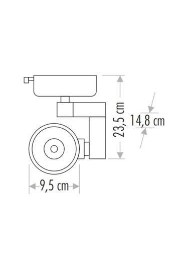 30w Ray Spot Babil Led Armatür Siyah Kasa Günışığı Cat Ct-5334g Tekli Gün Işığı E27 Led Ampul 30