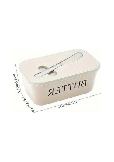 Trendooze Gaojunshop01 Dehov Premium Pp Beyaz Tereyağı Saklama Kaba Bıçaklı Dayanıklı Beyaz