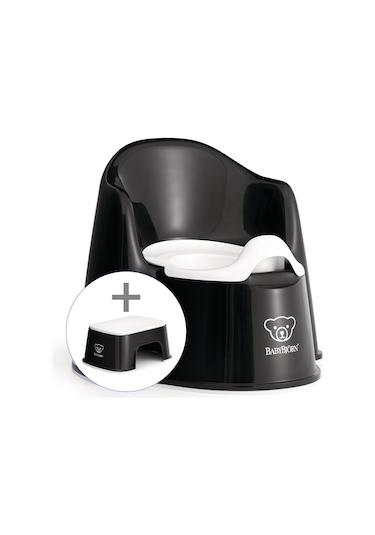 Babybjörn Eğitici Koltuk Oturak & Safe Step Banyo Basamağı / Black White