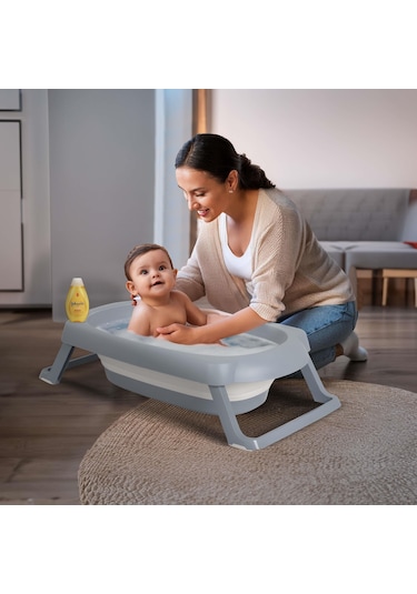 Wellgro 3 Parça Bebek Küvet Seti, Bebek Banyo Küveti 50 Litre