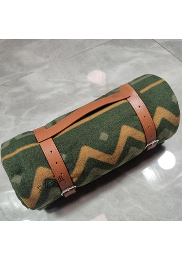 Homyl Piknik Battaniyesi Taşıma Askısı Ayarlanabilir Saplı Kahverengi