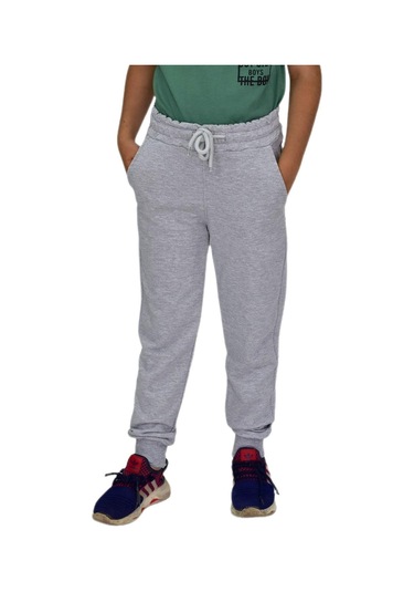 Çocuk Eşofman Altı Paça Manşetli Kız Erkek Bgl-st04726 Gri