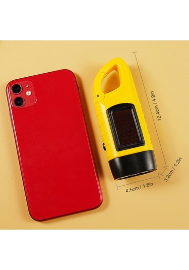 Jeemson Led Fener, Güneş Enerjisi Ve Elle Çevirme İle Şarj Edilebilir, Kamp Ve Acil Durumlar İçin Dayanıklı Asker Yeşili El Feneri Yeşil