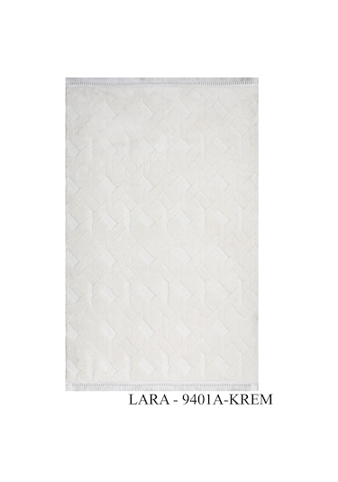 My Evilla Modern Dekoratif Lara Krem Dokuma Halı 9401a