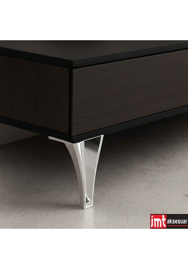 Pera 19 Cm Krom Mobilya Koltuk Yatak Odası Tv Ünitesi Dolap Konsol Ve Sehpa Ayağı Krom