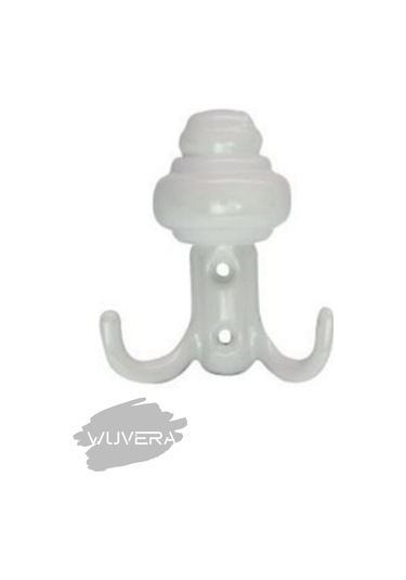 Wuvera Sarıklı Askı Vestiyer Duvar Askısı Mobilya Metal Dolap Elbise Askılığı Beyaz Askı Beyaz