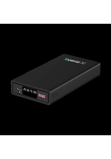 Enerx Enr-p2025dc Powerbank 20.000 Mah Dijital Ekranlı Fenerli Usb+type-c 2.1a Beyaz Siyah