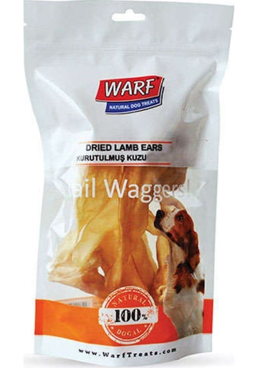 Warf Kurutulmuş Kuzu Kelle Derisi Köpek Ödülü 120 G