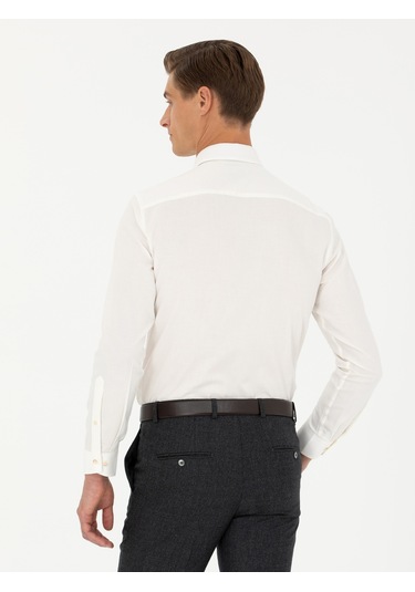 Cacharel Beyaz Slim Fit Uzun Kollu Klasik Gömlek 15841036