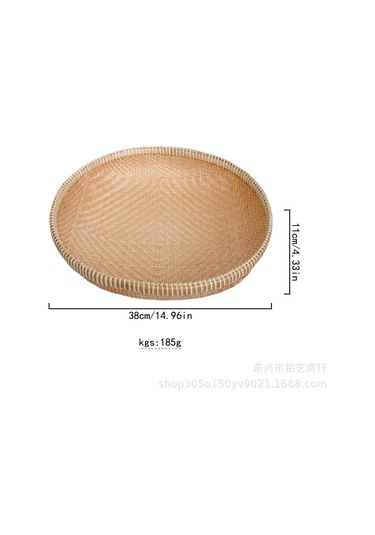 Bambu Sepeti Meyve Ve Sebze Depolama Sepeti Faraş Bambu El Yapımı Ürünler Yuvarlak Delikli Dokuma Sepet Diğer