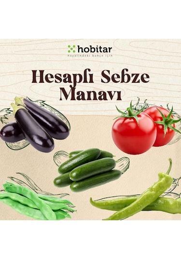 Hobitar Hesaplı Sebze Manavı Tohum Paketi - 5 Çeşit Sebze Tohumu