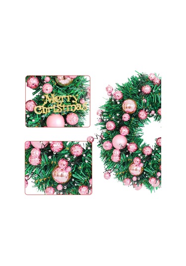 Yaozixa Noel Çörek 40cm Plastik Simülasyon Gül Süsü, Kırmızı Toplu Noel Dekorasyonu, Kapı Asısı, Mağaza Otel Sahne Düzeni